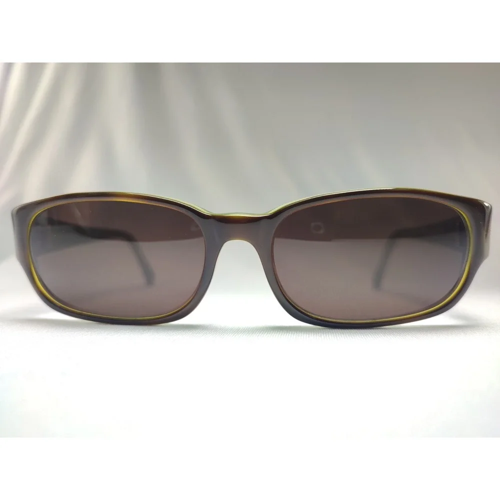 J.F. Rey J455 Sunglasses Brown Olive Acetate Rectangular Vintage France 55-18